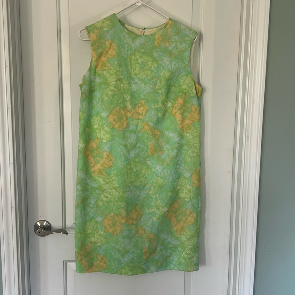 inta 60sFritzi of California women’s green floral print midi dress